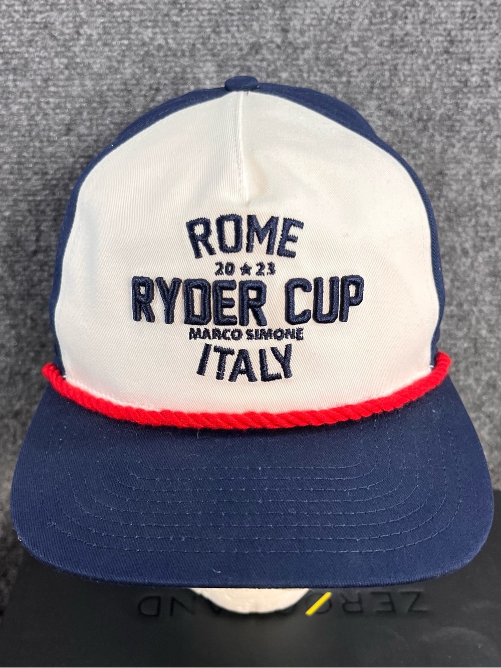 2023 Ryder Cup Rome Italy Snap Back Cap Golf Navy/White New Era Limited Edition